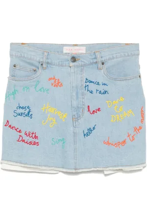MIRA MIKATI Falda vaquera con cuentas