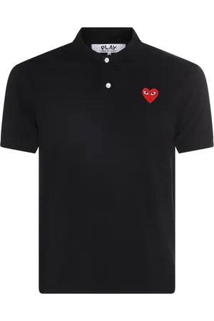 Comme des Garçons Polo con motivo de corazón