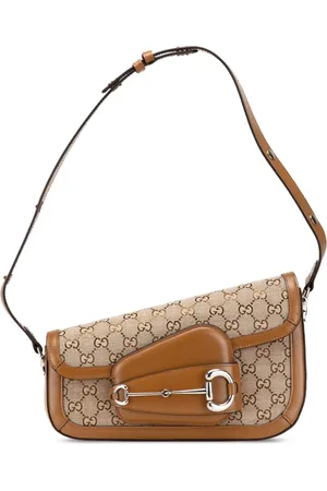 Gucci Bolso de hombro Asymmetric Horsebit 1955 de lona GG 2016-2024