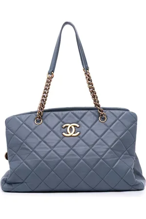 CHANEL Bolso shopper CC Crown grande acolchado de piel de becerro 2012-2013