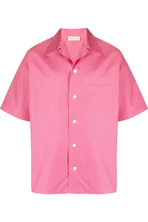 Alexander McQueen Camisa de manga corta con logo en la parte posterior