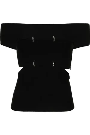 Alexander McQueen Top corto con hombros descubiertos