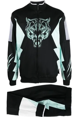 Philipp Plein Chándal con motivo de tigre y dos tonos
