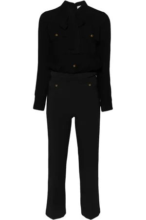 Elisabetta Franchi Mono largo con detalle de pañuelo