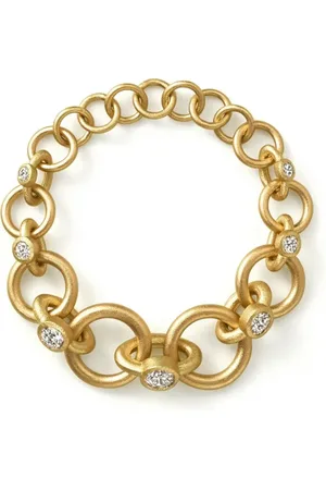 SHIHARA Anillo Link 01 en oro amarillo de 18kt con diamantes