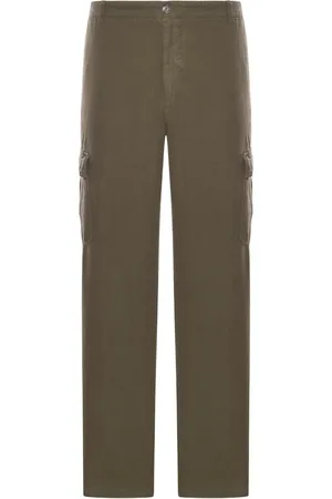 120% Lino Pantalones cargo de lino