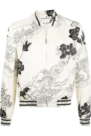 Saint Laurent Chaqueta bomber con estampado floral