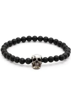 Alexander McQueen Pulsera con cuentas y calavera