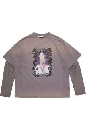 Acne Studios Camiseta estampada a capas