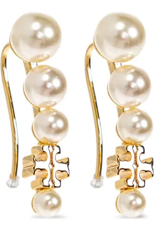 Tory Burch Pendientes Pearl Ear Crawler