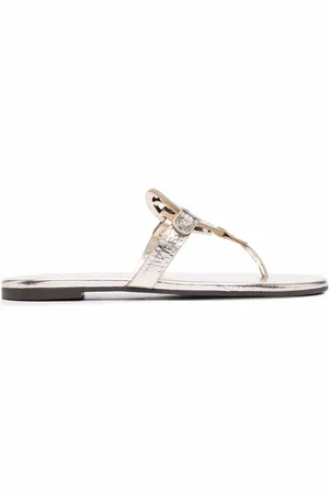 Tory Burch Sandalias Ciabatte Miller con efecto metalizado