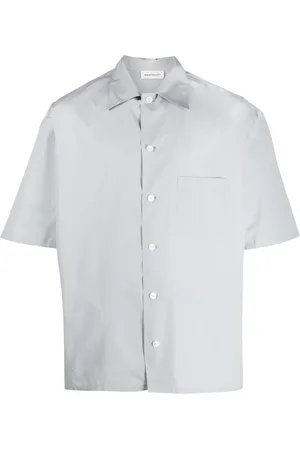 Alexander McQueen Camisa con logo estampado