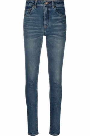 Saint Laurent Vaqueros skinny con efecto desgastado
