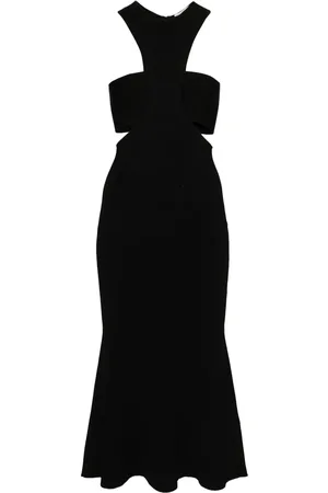 Alexander McQueen Vestido midi Slashed Harness
