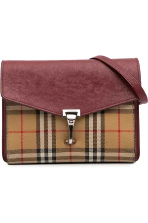 Burberry Bandolera Derby Macken pequeña de piel y lona con motivo House Check 2000-2017