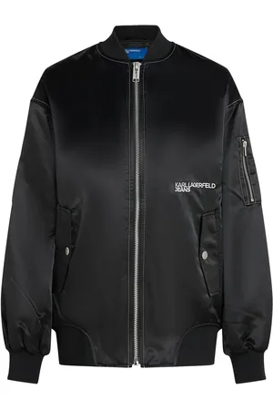 Karl Lagerfeld Chaqueta bómber con acabado satinado