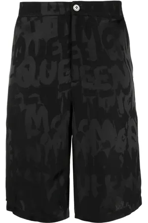 Alexander McQueen Pantalones cortos Graffiti con logo en jacquard