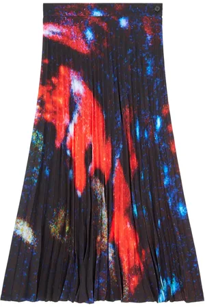 Maison Margiela Falda plisada con motivo abstracto