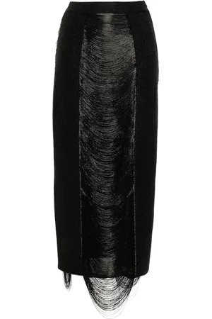 Alexander McQueen Falda con detalle de flecos