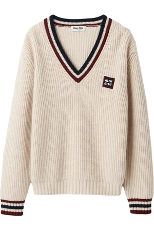 Miu Miu Jersey con ribete a rayas