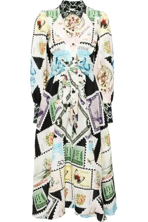 Camilla Vestido camisero con cintura lazada