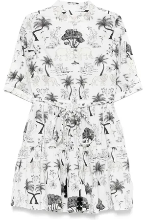 VERANDAH Vestido corto con estampado gráfico