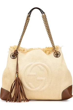 Gucci Bolso shopper Soho Chain mediano de rafia 2000-2015