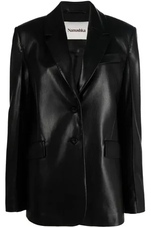 Nanushka Blazer con solapas de muesca