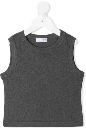 Brunello Cucinelli Top sin mangas con cuello redondo