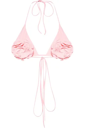 MAGDA BUTRYM Top de bikini con aplique floral