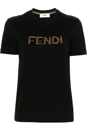 Fendi Camiseta con logo de lentejuelas