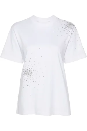 Des Phemmes Camiseta con detalles de cristal