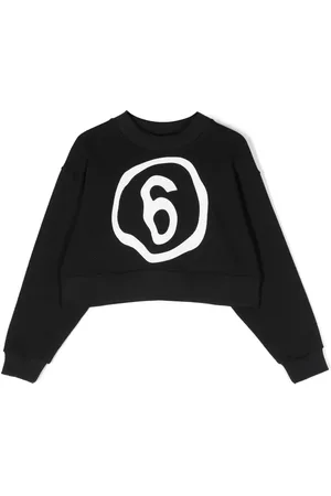 Maison Margiela Sudadera corta con logo estampado