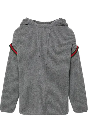 Gucci Sudadera con capucha y tribanda Web