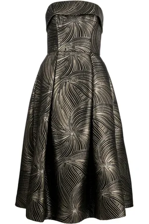 Amsale Vestido midi plisado