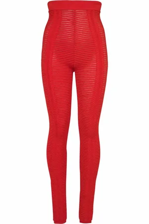 Balmain Leggins de punto de talle alto