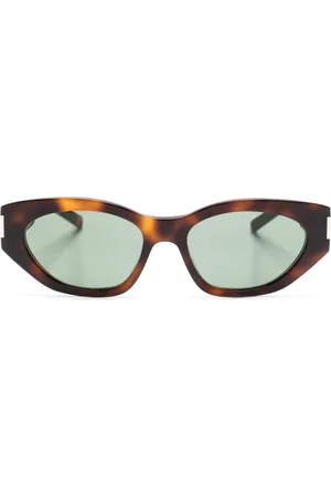 Saint Laurent Gafas de sol Bold Geo con montura oval