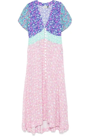 RIXO London Vestido midi con estampado floral