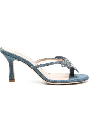 BLUMARINE Sandalias vaqueras con tacón de 75mm