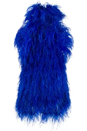 The Attico Vestido corto con plumas