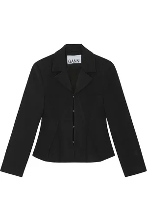Ganni Blazer con solapas de muesca