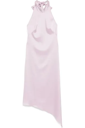 Amsale Vestido asimétrico con cuello halter