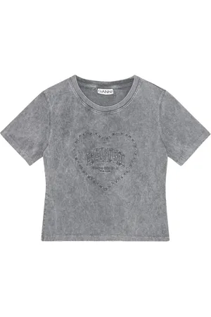 Ganni Camiseta con logo bordado