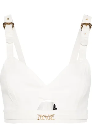 VERSACE Corpiño vaquero con placa del logo