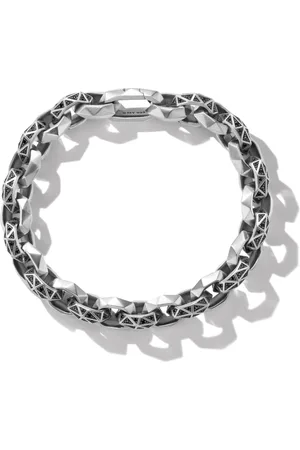 David Yurman Pulsera Torqued Faceted Link de 11.6 mm en plata de ley