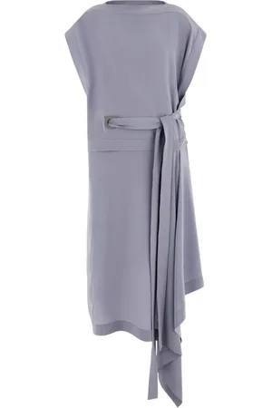 Salvatore Ferragamo Vestido de seda con detalle Gancio