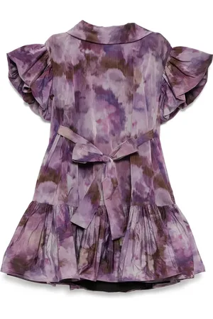 Amsale Vestido trapezoidal de tafetán