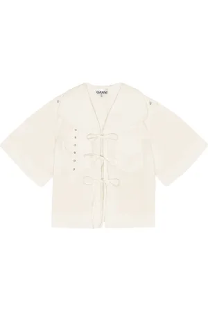 Ganni Blusa con lazo