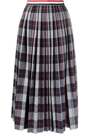 Thom Browne Falda plisada a cuadros