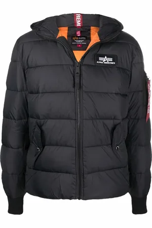 Alpha Industries Plumífero con capucha y cremallera